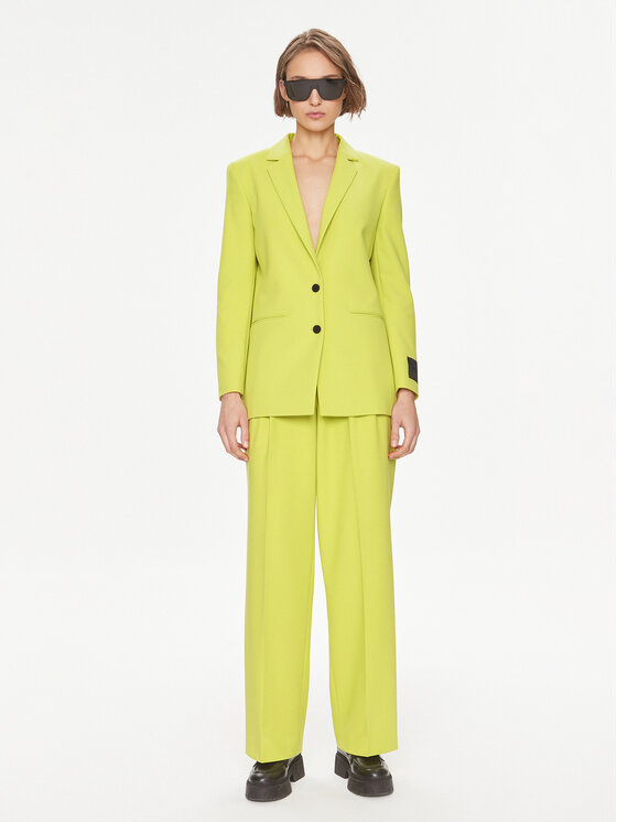 HUGO Hugo Spodnie materiałowe Helepher 50508637 Zielony Relaxed Fit