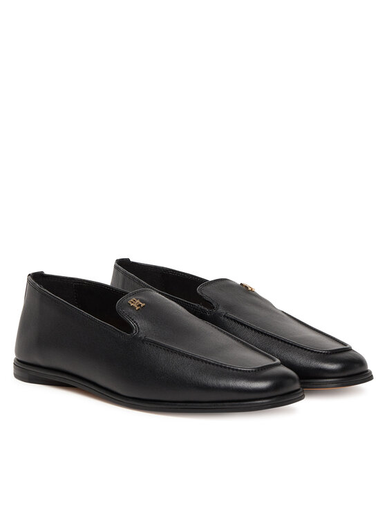 Tommy Hilfiger Tommy Hilfiger Lords Th Leather Loafer FW0FW09319 Fekete
