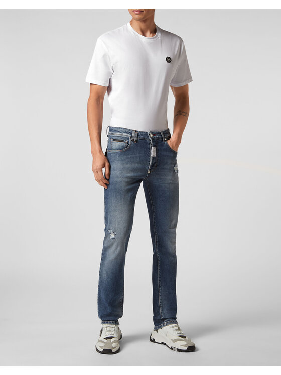 PHILIPP PLEIN PHILIPP PLEIN Jeansy 609 Niebieski Straight Leg