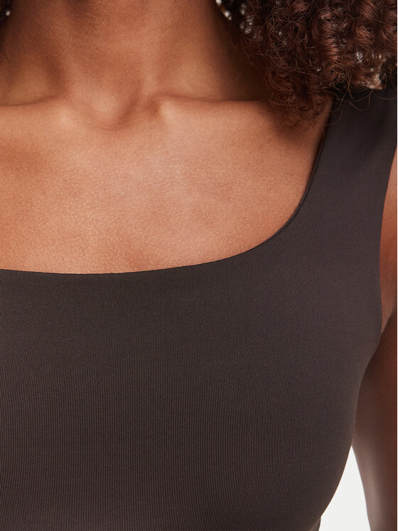 Guess Guess Top V6YP18 K4788 Brązowy ciemny Slim Fit