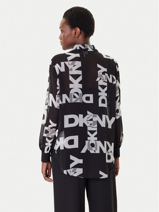 DKNY DKNY Košulja P4RA6FXZ Crna Regular Fit
