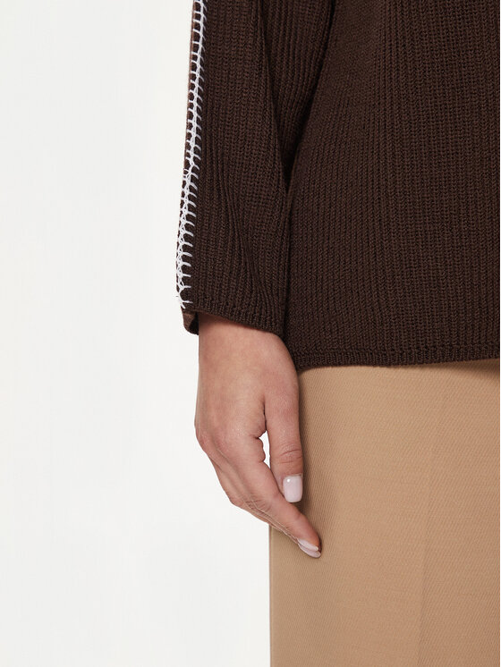 Max Mara Leisure Max Mara Leisure Пуловер Fanfara 2426366178600 Кафяв Regular Fit