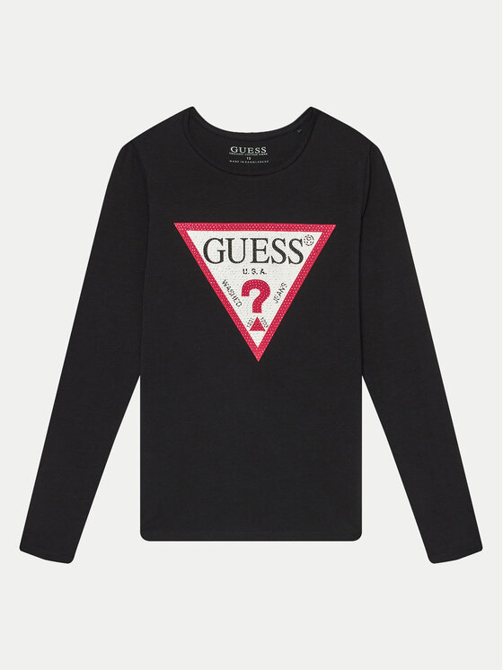 Guess Blūze J2YI50 K6YW1 Melns Regular Fit