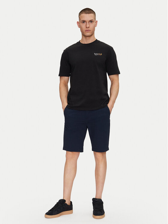 Timberland Timberland Bavlnené šortky TB0A5U2K Tmavomodrá Regular Fit