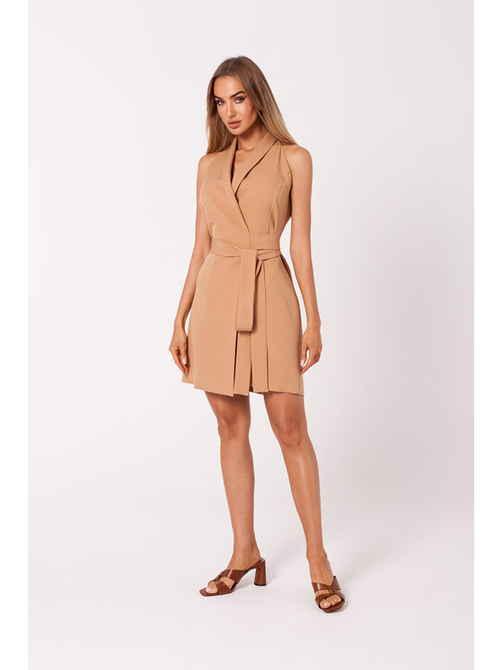 Made of Emotion Made of Emotion Letné šaty M747 Hnedá Premium Fit