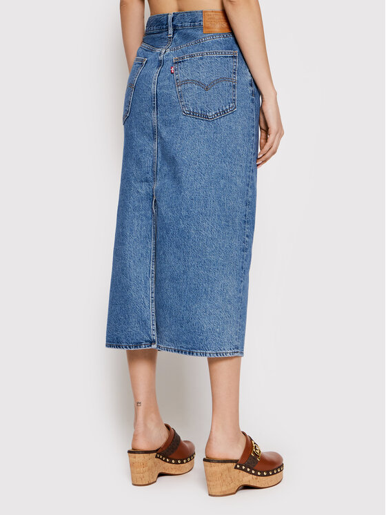 Gonna di jeans '70s A1957-0000 Blu Regular Fit