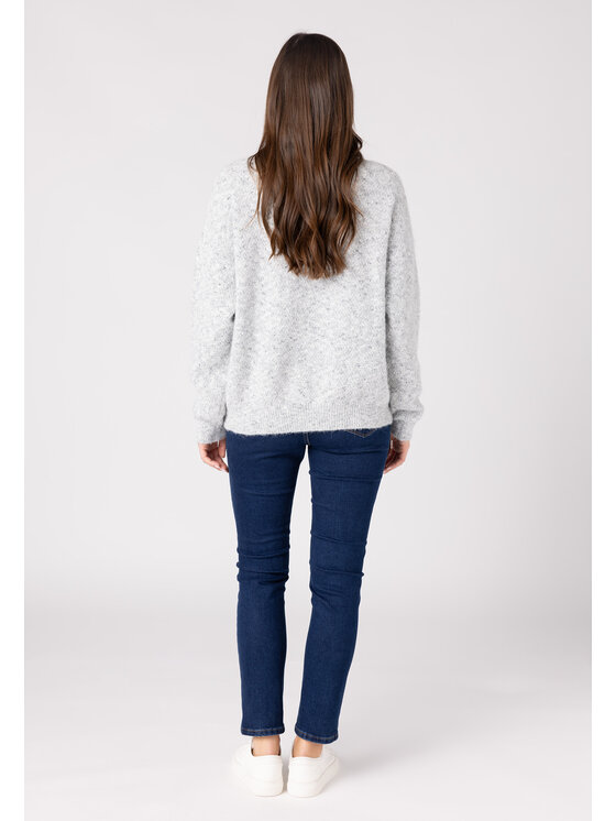 QUIOSQUE QUIOSQUE Sweter QUIOSQUE 6VD002230 Szary Regular Fit