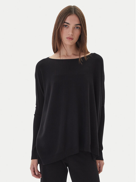Kontatto Kontatto Pulover 3M0802C Negru Relaxed Fit
