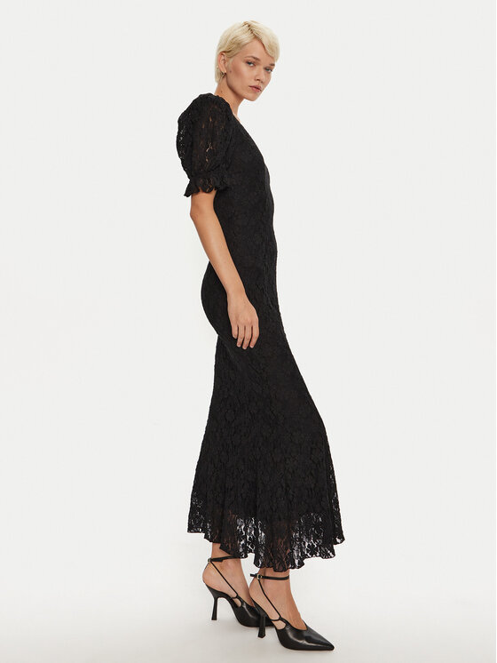 ROTATE ROTATE Sukienka koktajlowa Drola 113071100 Czarny Slim Fit