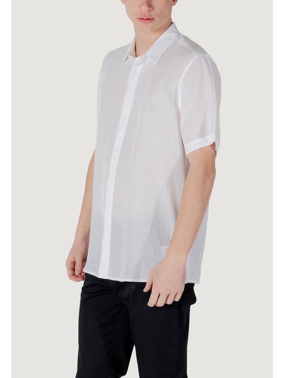 Antony Morato Antony Morato Camicia ADALIA REGULAR FIT WITH LOGOED METAL BADGE Bianco Regular Fit