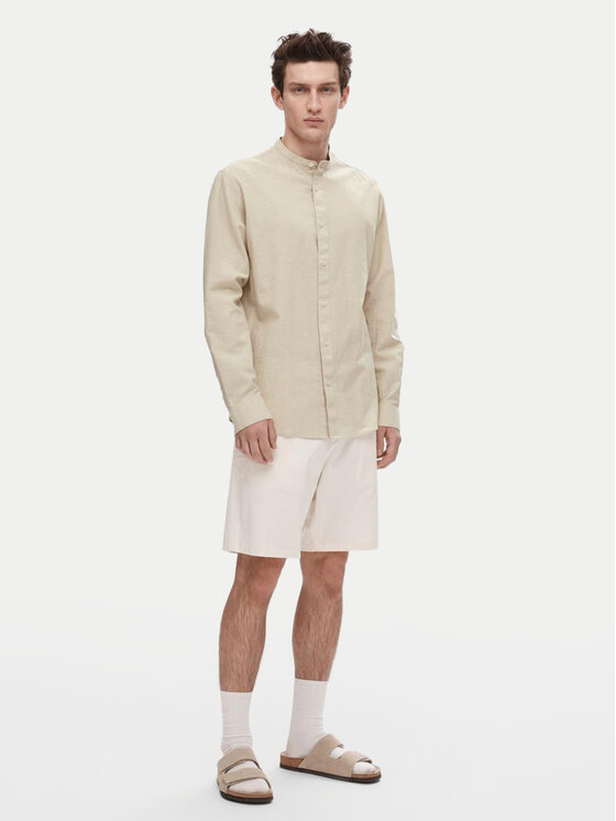 Selected Homme Selected Homme Košile New Linen 16079054 Béžová Regular Fit