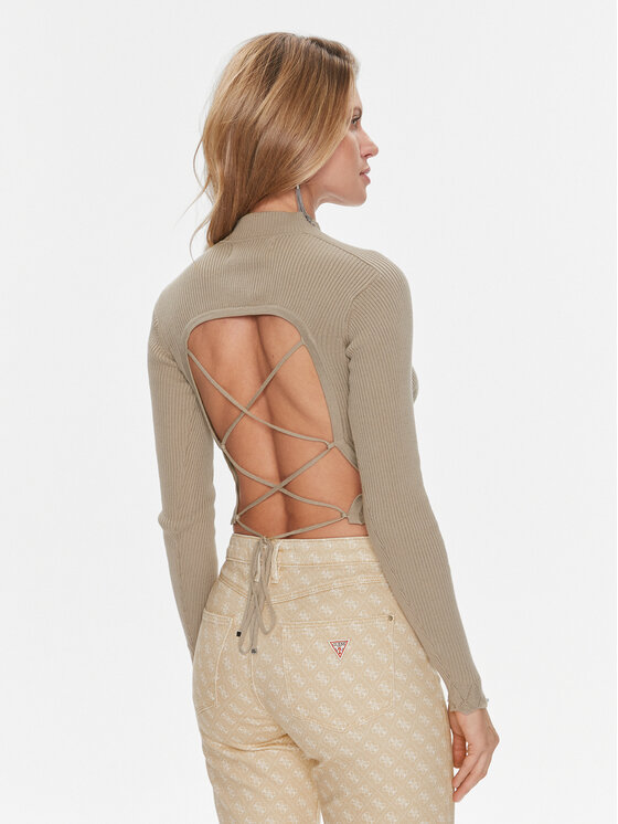 Guess Guess Sweter Marie W4RR24 Z3C71 Beżowy Regular Fit