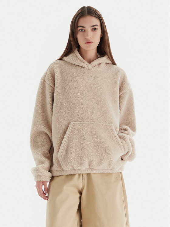 adidas adidas Μπλούζα Essentials Teddy JW6061 Μπεζ Oversize