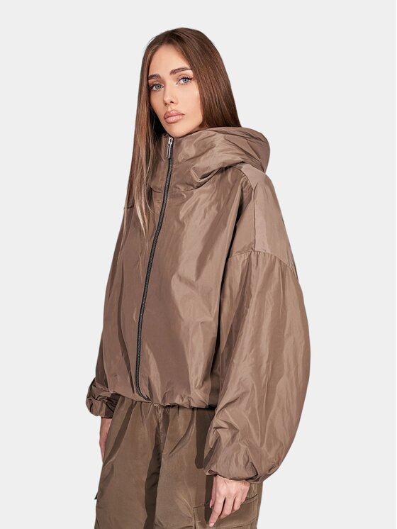 MADE BY SOCIETY MADE BY SOCIETY Kurtka anorak Nerelle - J27721 Brązowy Basic Fit