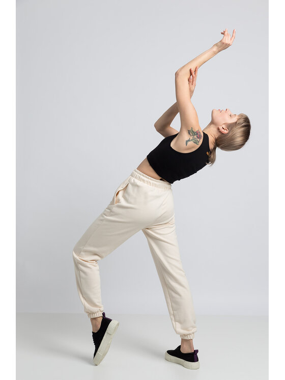 LaLupa LaLupa Spodnie piżamowe LA053 Biały Comfortable Fit