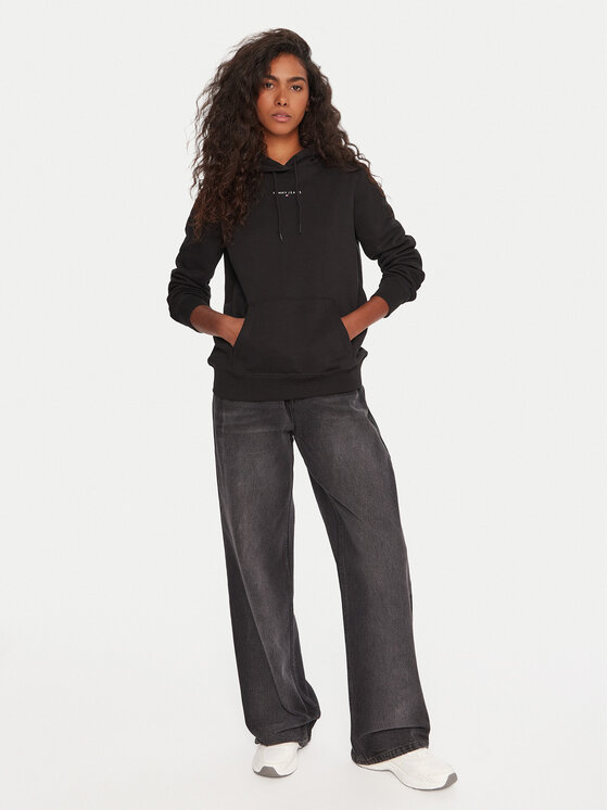 Tommy Jeans Tommy Jeans Pulóver Linear DW0DW21963 Fekete Regular Fit