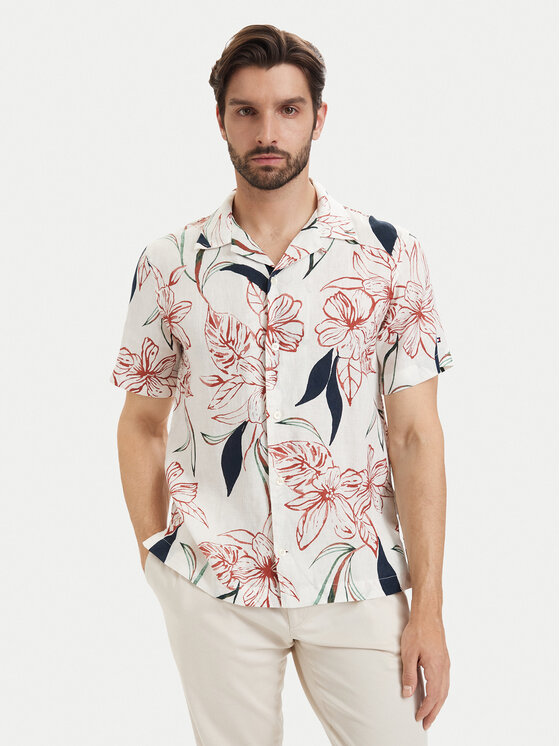 Tommy Hilfiger Cămașă MW0MW43310 Alb Regular Fit