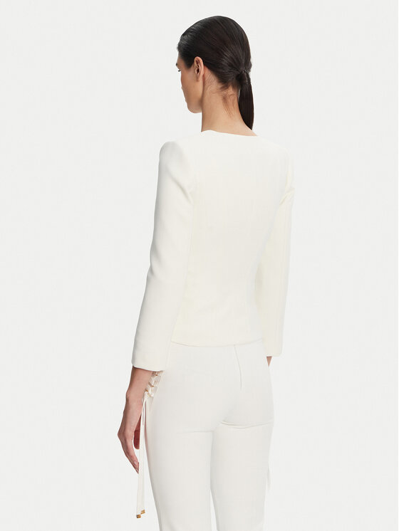 Elisabetta Franchi Elisabetta Franchi Marynarka GI-135-51E2 Biały Regular Fit
