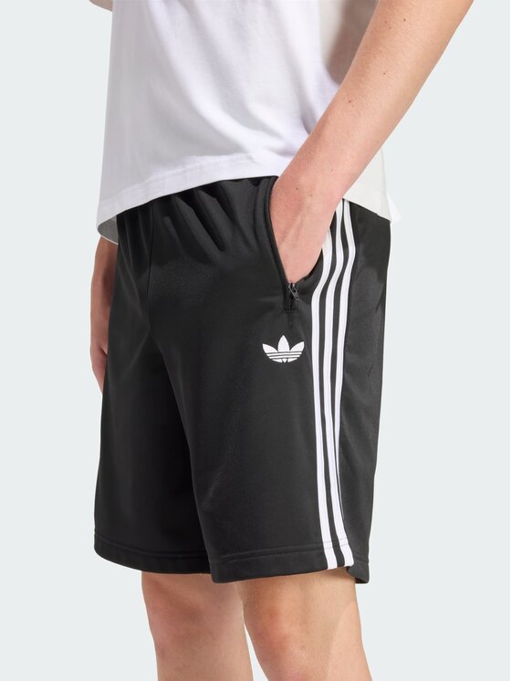 adidas adidas Szorty materiałowe Firebird Czarny Regular Fit