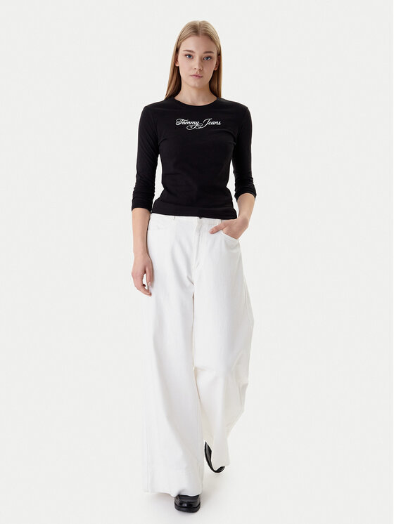 Tommy Jeans Tommy Jeans Bluzka Essential DW0DW21844 Czarny Regular Fit