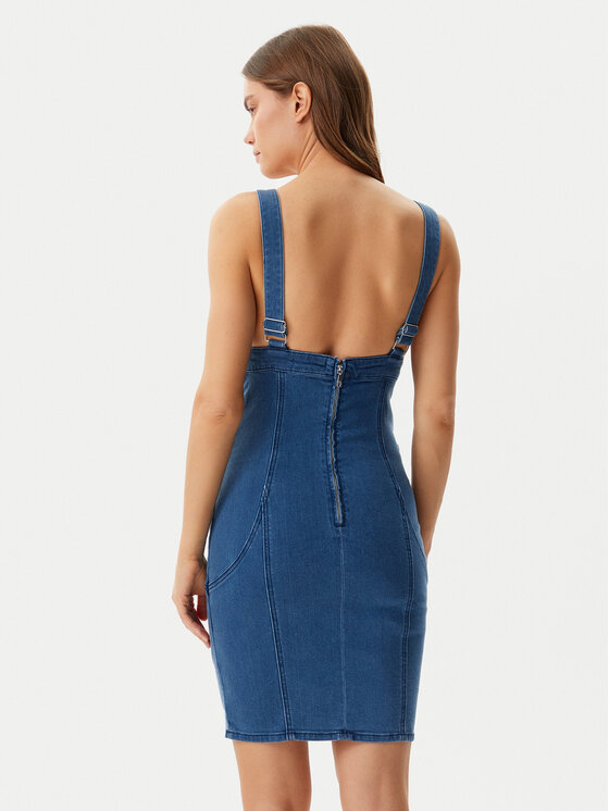 Guess Guess Džínsové šaty W5GK75 D5LK0 Modrá Regular Fit