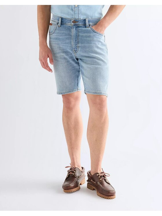 Wrangler Wrangler Szorty jeansowe TEXAS SHORTS Niebieski Straight Leg
