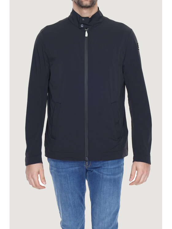 SUNS Męska Kurtka skórzana, rozmiar L, Czarna, BARRA STRECH