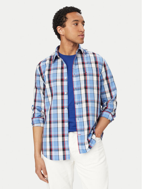 Tommy Jeans Cămașă DM0DM22791 Albastru Regular Fit