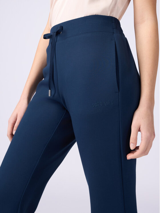 Oltre Oltre Pantaloni di tessuto P811J002241N034 Blu Baggy Fit