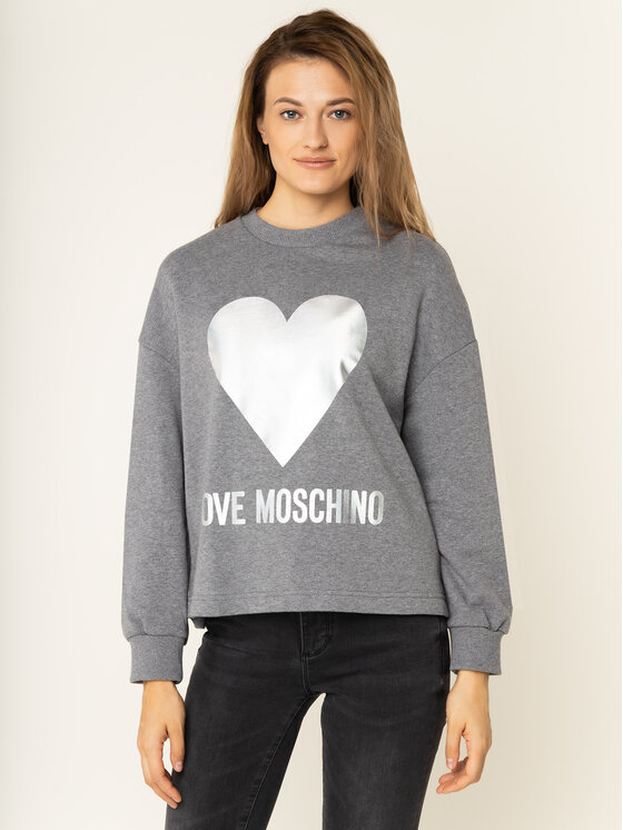 LOVE MOSCHINO LOVE MOSCHINO Džemperis W635504M 4068 Pilka Loose Fit