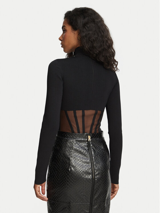 Elisabetta Franchi Elisabetta Franchi Bodi BK-05S-67E2-V350 Črna Fitted Fit