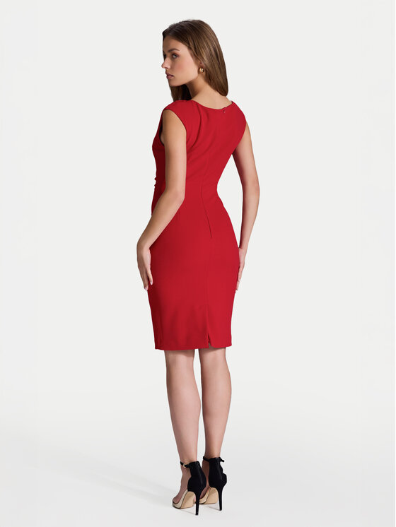 Swing Swing Koktejlové šaty 5AI16700 Červená Slim Fit