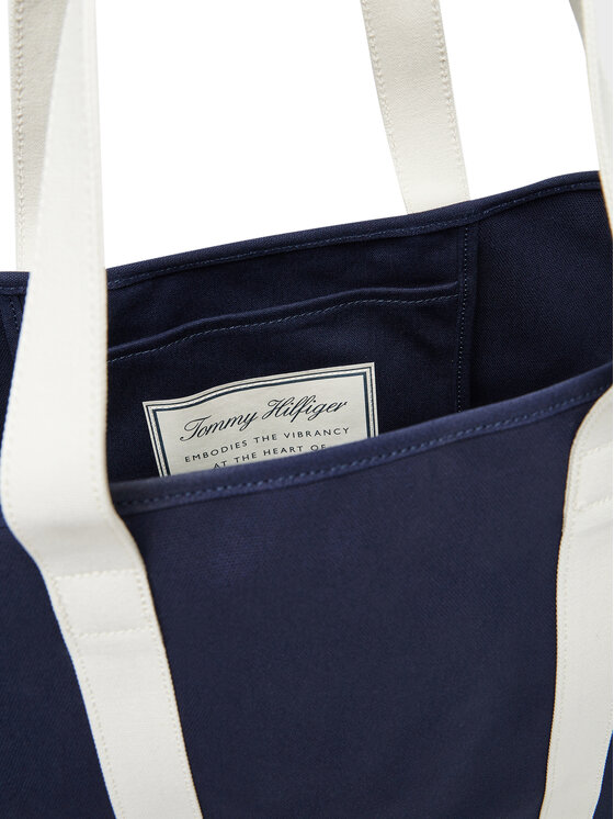 Tommy Hilfiger Tommy Hilfiger Táska Th Summer Tote AM0AM13557 Sötétkék