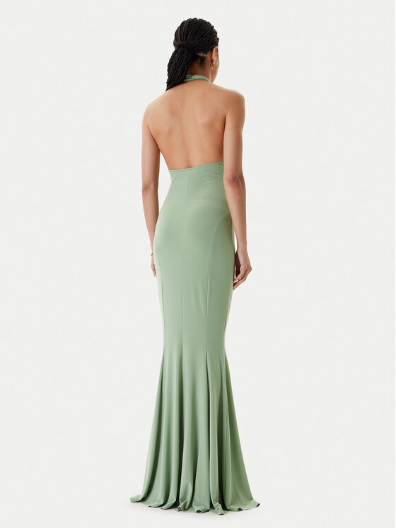 NORMA KAMALI NORMA KAMALI Večerné šaty KK1253PLO68835 Zelená Slim Fit