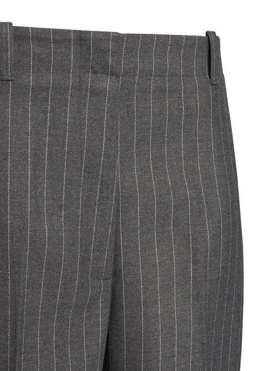 Tommy Hilfiger Tommy Hilfiger Kalhoty z materiálu WW0WW47550 Šedá Wide Leg
