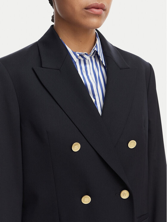 Tommy Hilfiger Tommy Hilfiger Sacou WW0WW50784 Bleumarin Relaxed Fit