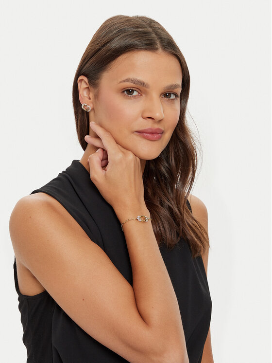 Guess Guess Komplektas: apyrankė ir auskarai JUBS04 693JW Auksinė