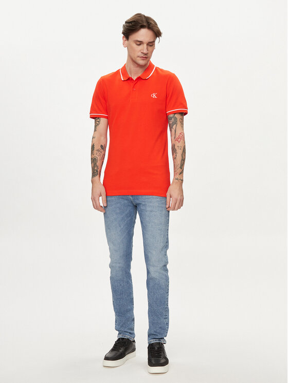 Calvin Klein Jeans Calvin Klein Jeans Pólóing J30J315603 Piros Slim Fit