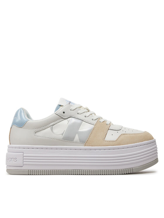 Sneakers Calvin Klein Jeans Bold Platf Low Lace Mix Nbs Dc YW0YW01432 Bright White/Creamy White/Baby Blue 0LB