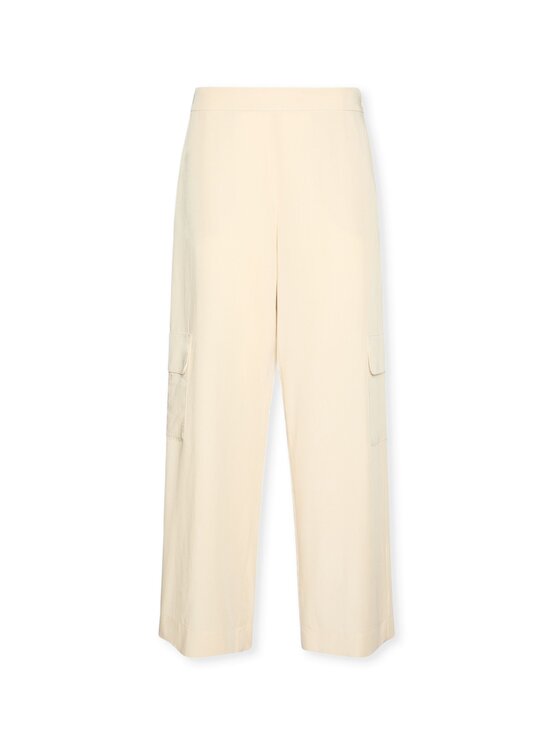 Elena Mirò Elena Mirò Spodnie materiałowe P027P000482N002 Kremowy Regular Fit