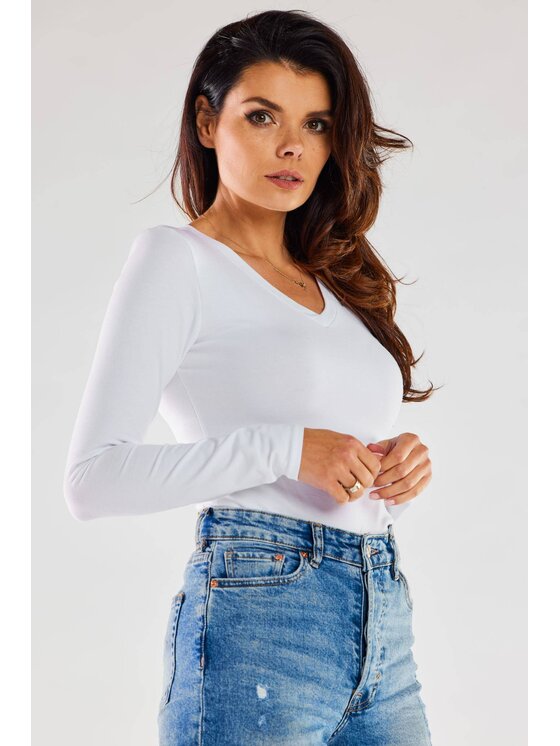 Infinite You Infinite You Bluzka M289 Biały Basic Fit