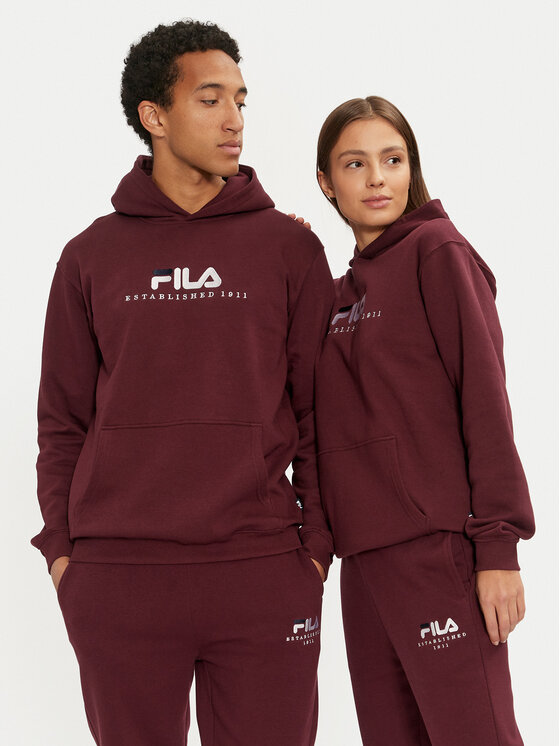 Fila Džemperis ar kapuci Unisex Brunssum FAU0145 Bordo Regular Fit