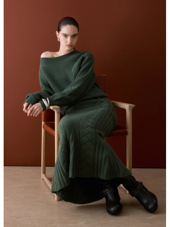 Liu Jo Liu Jo Gonna maxi CF6118MA37R90312 Verde Regular Fit