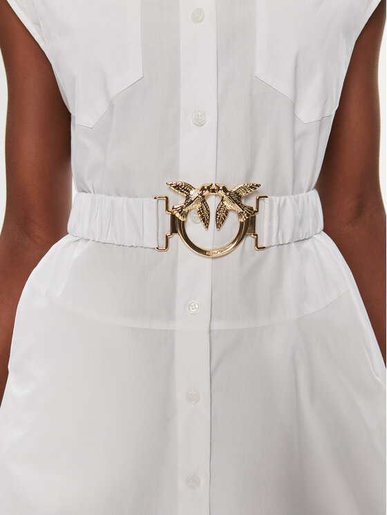 PINKO Pinko Φόρεμα πουκάμισο Anaceta 103111 A1P4 Λευκό Regular Fit