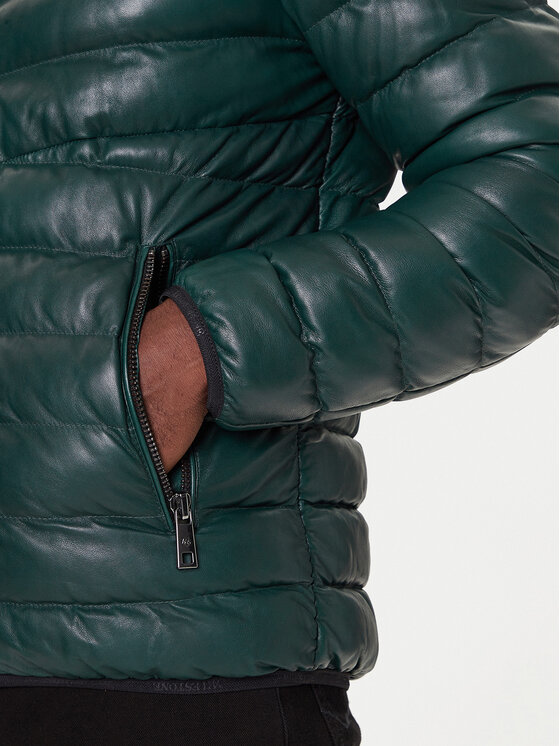 Milestone Milestone Lederjacke MSHendrik 531040 60710 Grün Regular Fit
