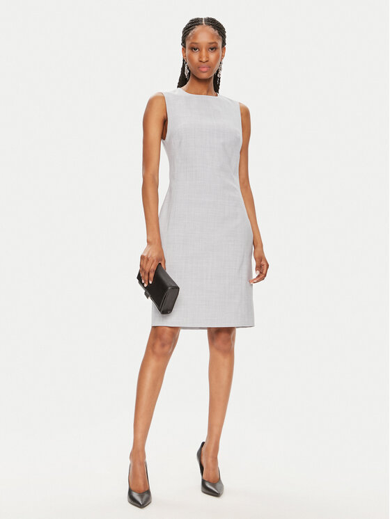 Calvin Klein Calvin Klein Φόρεμα κοκτέιλ K20K207577 Γκρι Slim Fit