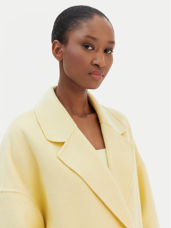 ViCOLO ViCOLO Cappotto di lana TF0003 Giallo Regular Fit