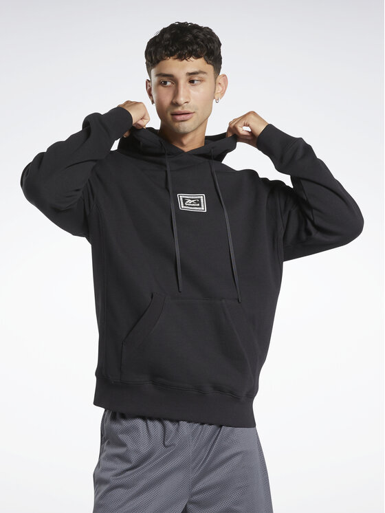 Reebok Bluză Basketball Heavyweight HU2015 Negru Relaxed Fit