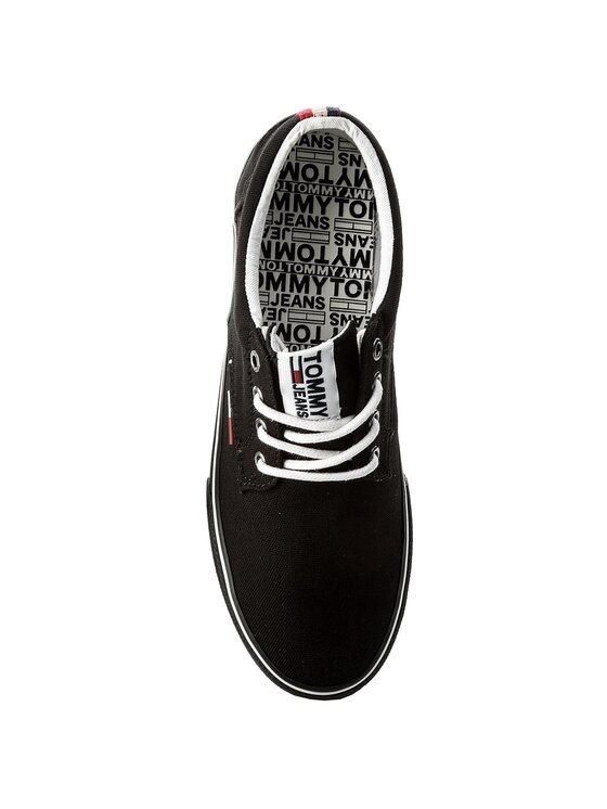 Tommy Jeans Tommy Jeans Sportbačiai Textile Sneaker EM0EM00001 Juoda
