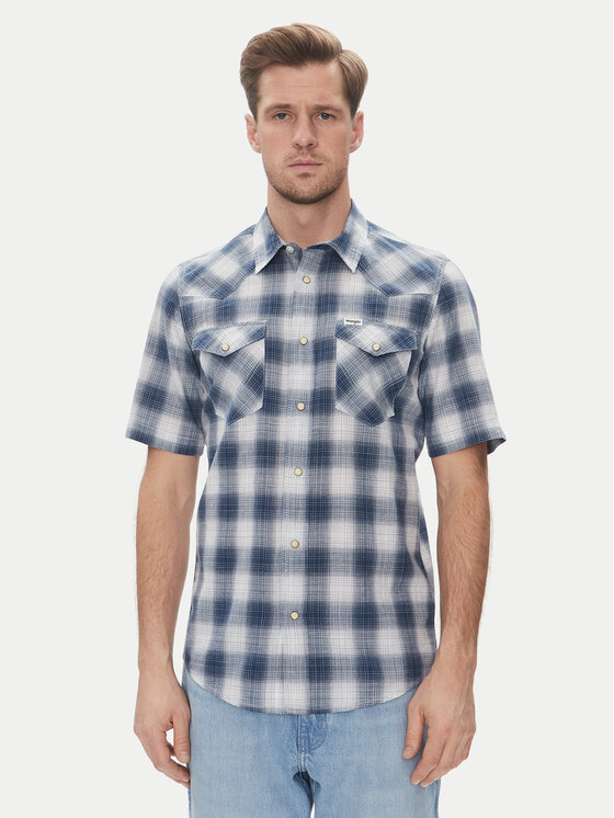 Wrangler Košeľa Western 112362381 Modrá Regular Fit